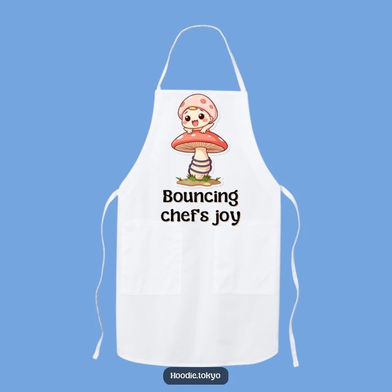 Funny Bouncing Mushroom Apron - Kitchen Fun Wear, Unique Funny Gift
