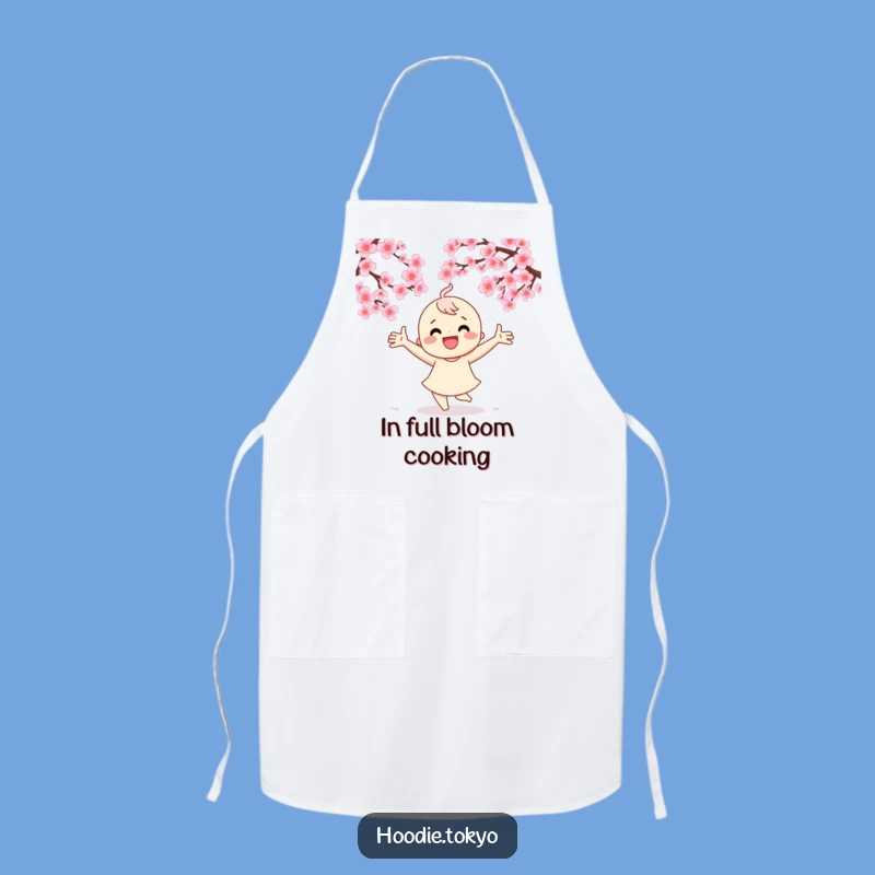 Funny Cherry Blossom Dancer Apron - Joyful Kitchen Wear, Unique Cooking Gift