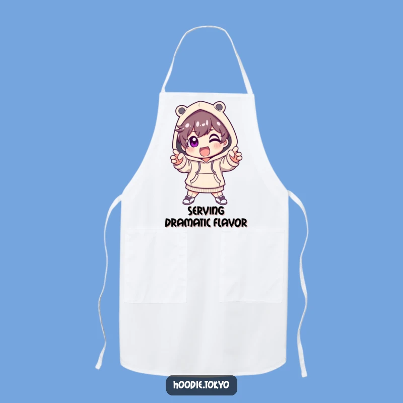 Funny Fashion Hoodie Character Apron: Dramatic Cooking, Hilarious Kitchen Style