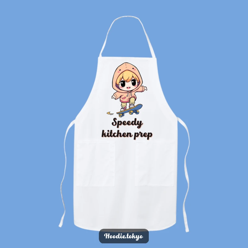 Funny Skater Apron: Bright Hoodie Design, Kitchen Gift