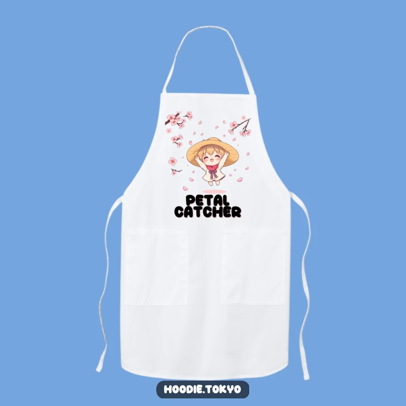 Kawaii Cherry Blossom Catcher Funny Apron - Kitchen Petal Fun Chef Gift