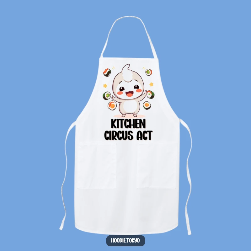 Funny Sushi Kawaii Apron: Playful Juggler Cooking Gift