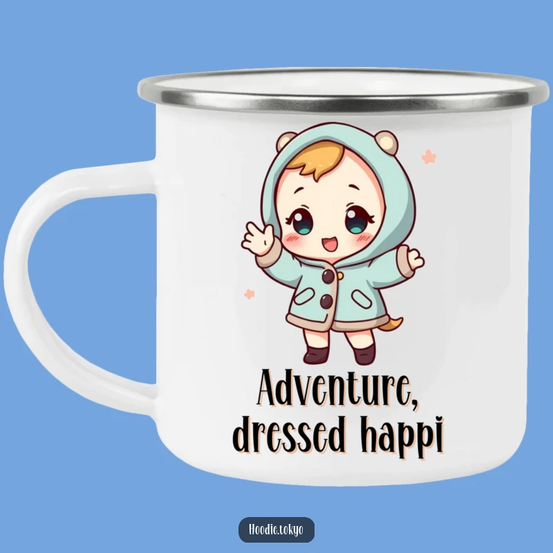 Funny Happi Coat Character Camping Mug - Outdoor Japanese Fun, Playful Gift