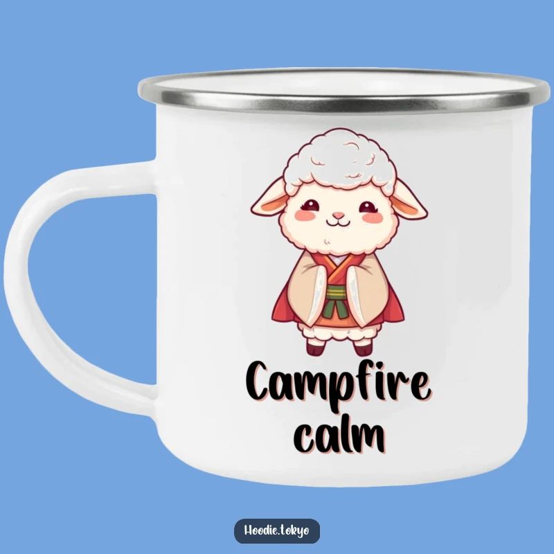 Funny Sheep Kimono Camping Mug - Sip with Serenity and Gentle Humor