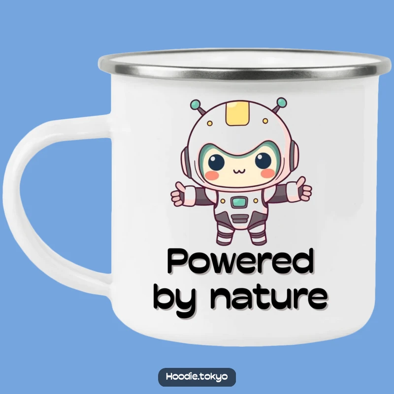 Funny Kawaii Robot Costume Camping Mug - Adventure Fuel with Sci-Fi Charm