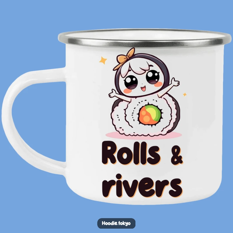Funny Kawaii Sushi Dancer Camping Mug A Hilarious Gift For Outdoorsy Folks