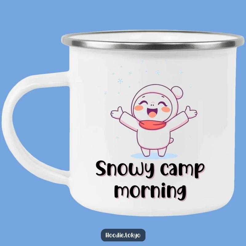 Funny Snow Catcher Camping Mug: Winter Character Drinkware, Unique Funny Gift