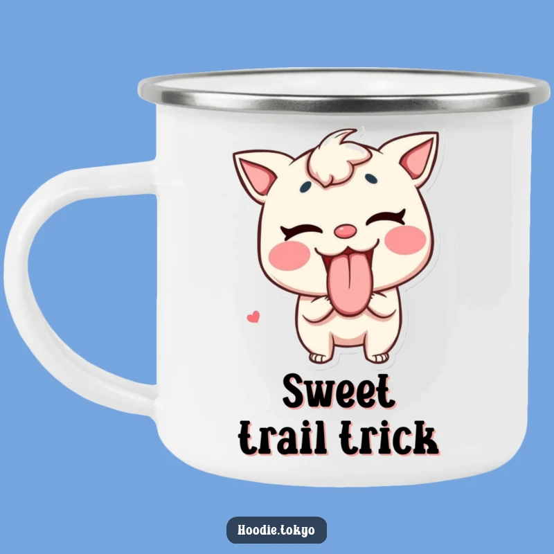 Funny Tongue Out Camping Mug: Mischievous Character Cup, Playful Outdoor Gift