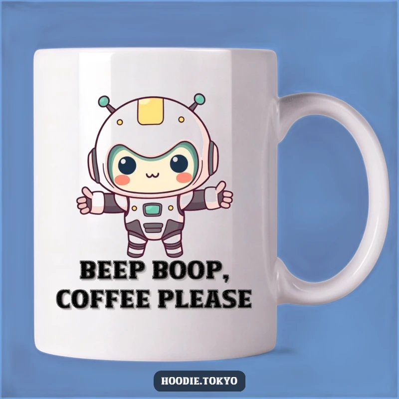 Funny Kawaii Robot Costume Mug - Adorable Sci-Fi Humor for Your Coffee