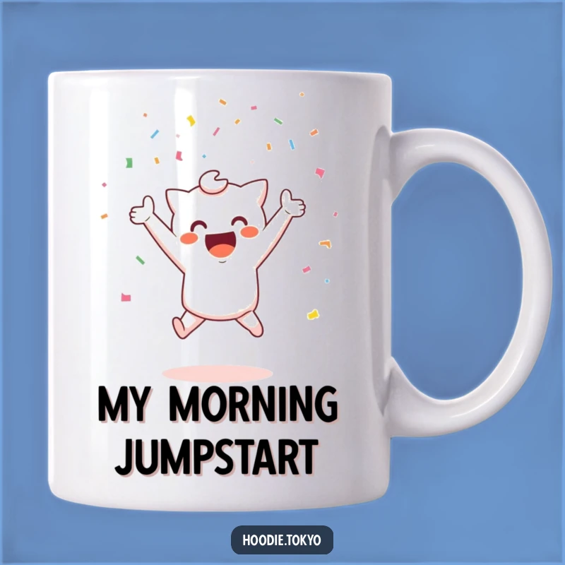 Funny Celebration Kawaii Mug: Joyful Character Confetti Fun Gift