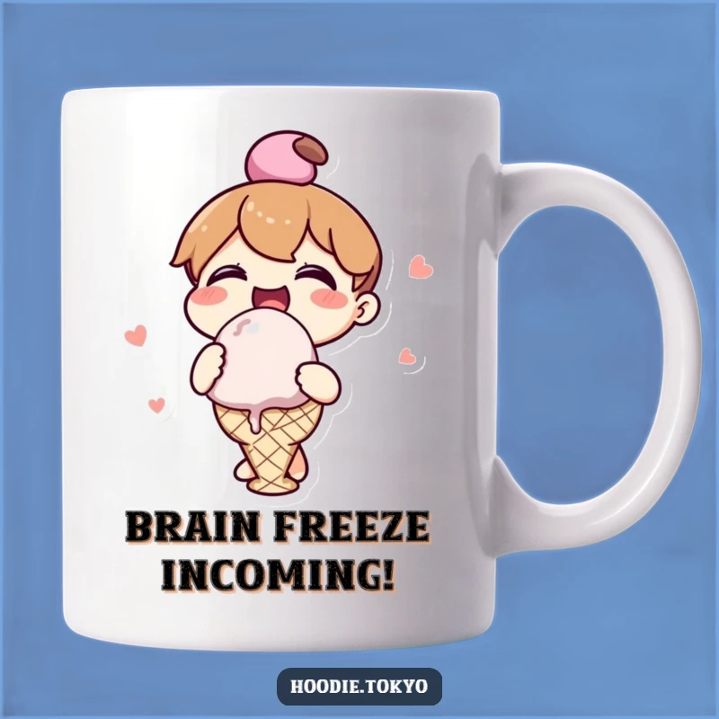 Funny Kawaii Ice Cream Lover Mug - Perfect Cheerful Character Treat Gift