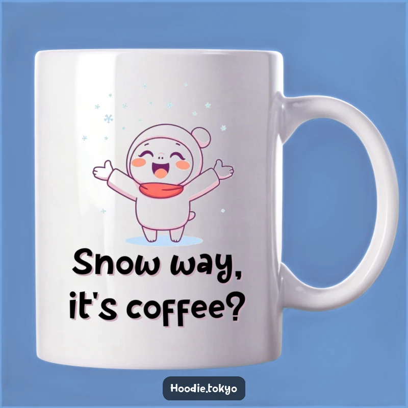 Funny Snow Catcher Mug: Happy Character Winter Fun, Perfect Funny Gift