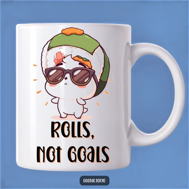 Surprised Sushi Lover Funny Mug - Cool Sunglasses Shocked Gift