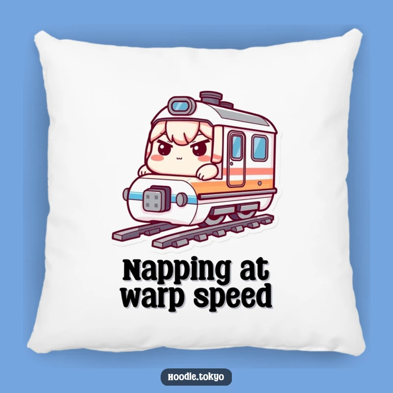 Comfortable Bullet Train Kawaii Pillow: Funny Determined Character Cushion Gift