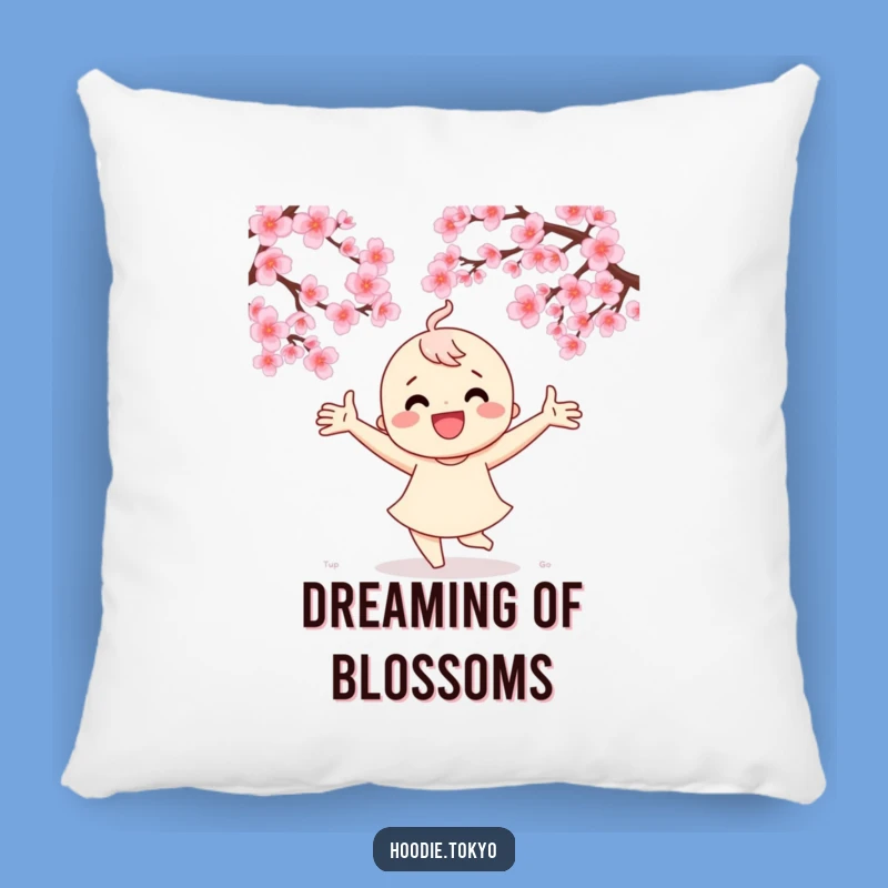 Funny Cherry Blossom Dancer Pillow - Cozy Character Decor, Joyful Gift Accent