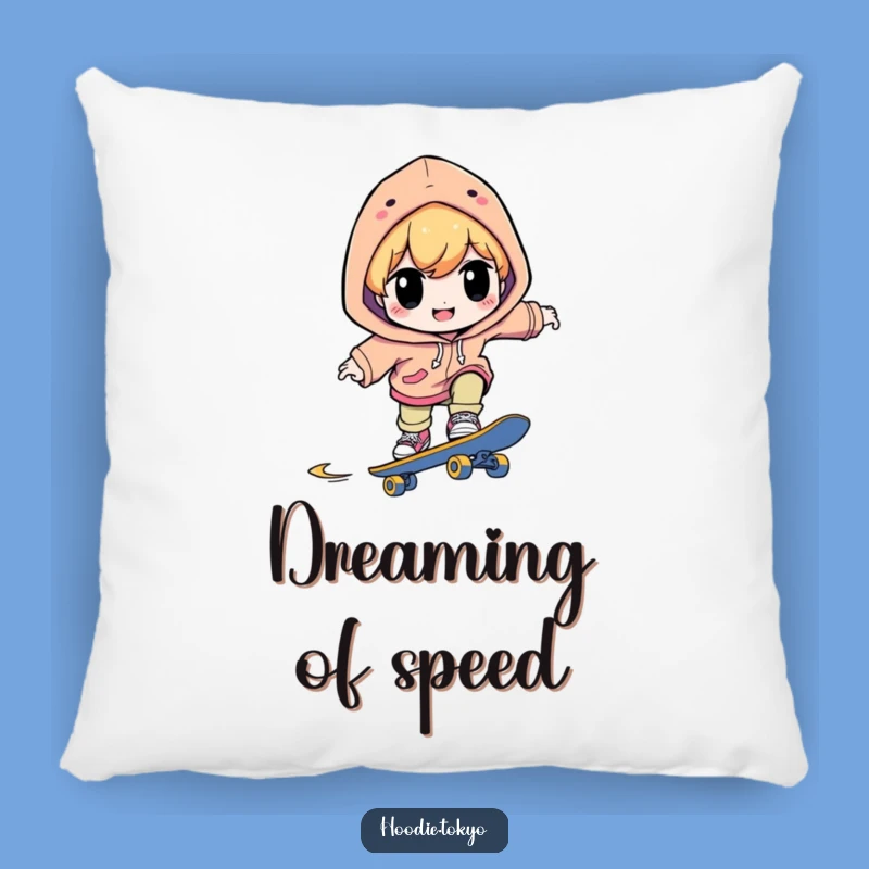 Funny Skater Pillow: Cozy Character, Comfortable Hoodie Gift