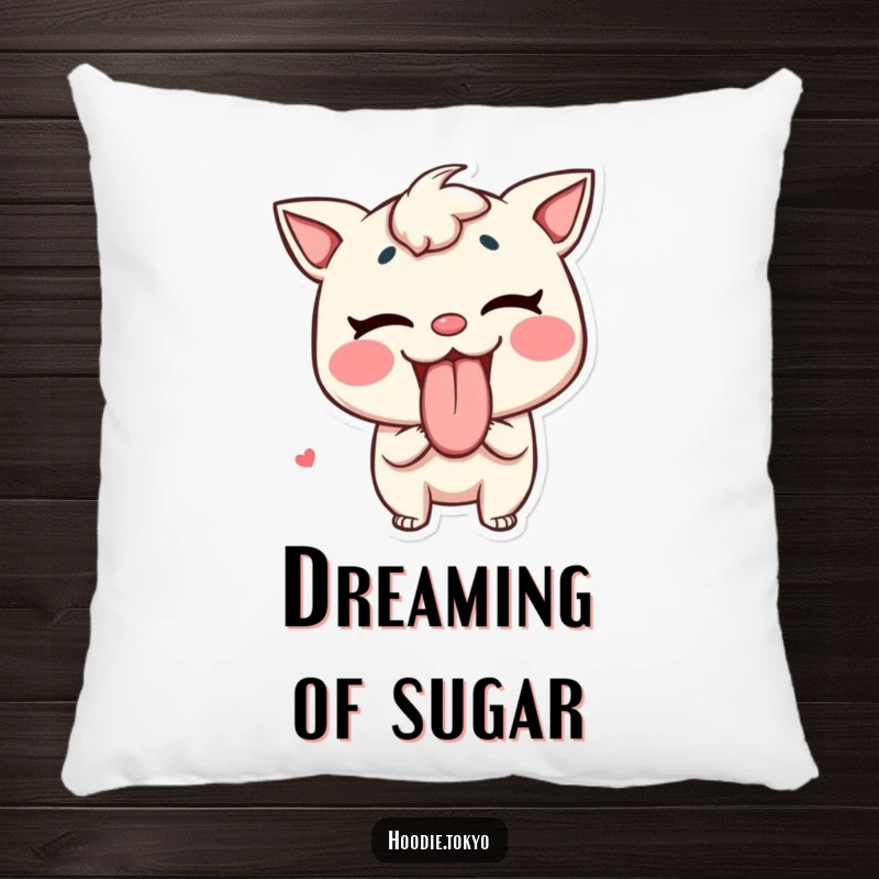 Funny Tongue Out Pillow: A mischievous character playfully sticking its tongue out like candy, offering plush comfort and a playful vibe.