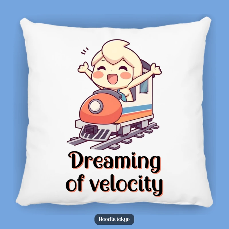 Funny Bullet Train Pillow - Comfy Character Cushion, Hilarious Home Decor!