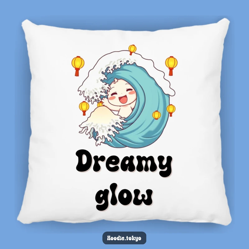 Funny Lantern Wave Pillow: Cozy Comfort and Festive Cheer, A Perfect Funny Gift