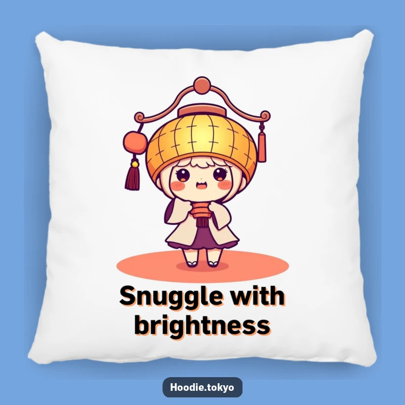 Funny Kawaii Lantern Pillow: Cozy Comfort & Bright Smiles, Perfect Gift