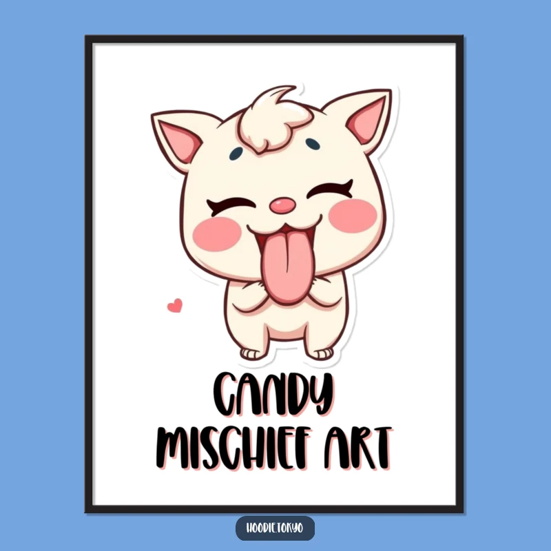 Funny Tongue Out Digital Print: Mischievous Character Art, Instant Playful Decor