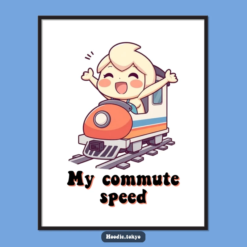 Funny Bullet Train Digital Art - Instant Joyful Character Download!