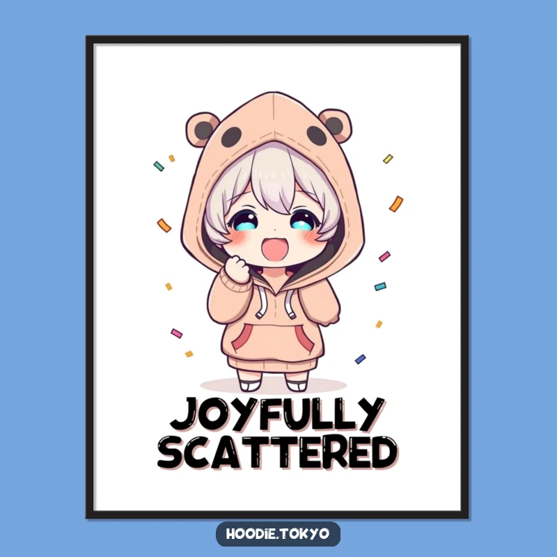 Funny Confetti Digital Art: Delightful Character, Instant Gift