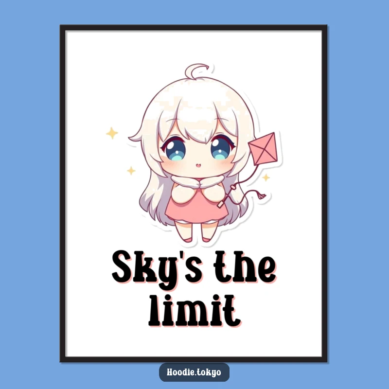 Sparkling Imagination Funny Digital Print - Whimsical Kite Art