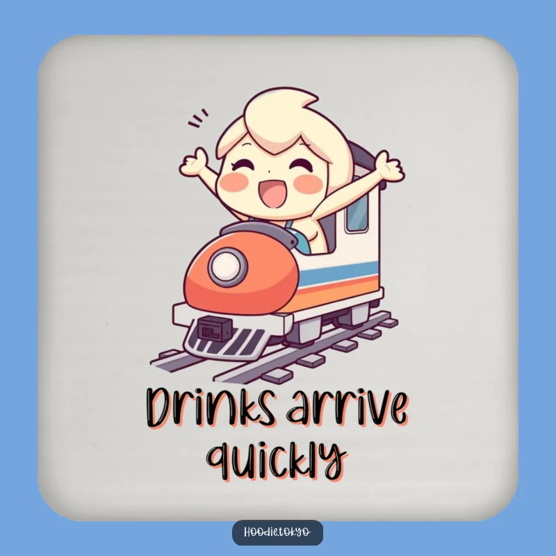 Funny Bullet Train Coaster - Protect Surfaces with Character, Party Gift!