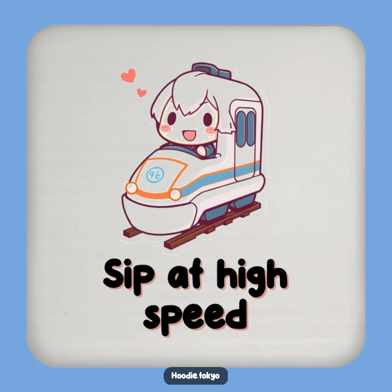 Funny Bullet Train Coasters: Determined Rider's Joyful Protection, Hilarious Gift