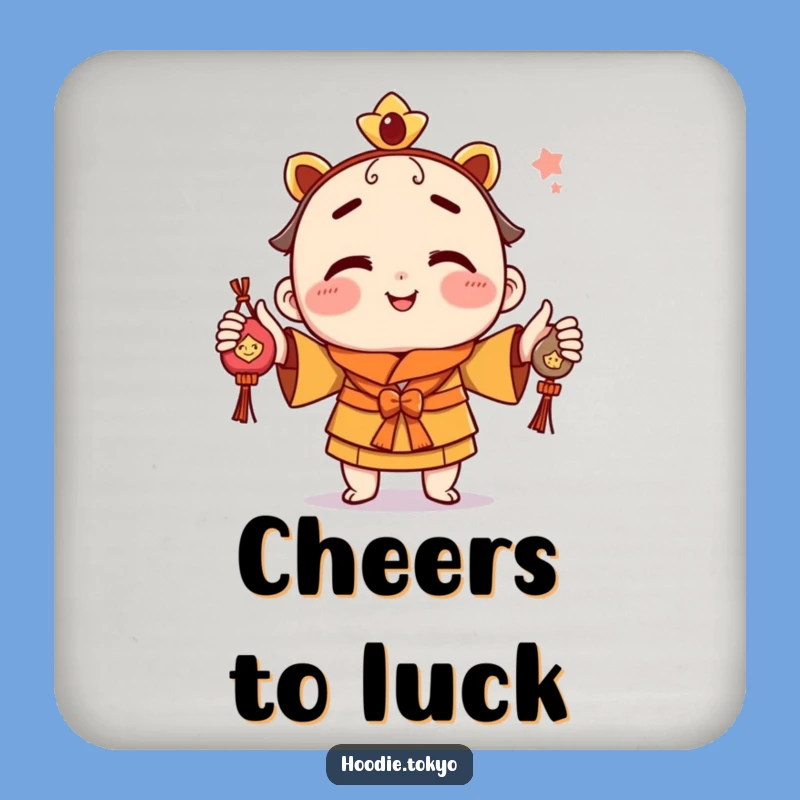 Funny Playful Juggler Coaster Set - Protect Surfaces with Lucky Charms