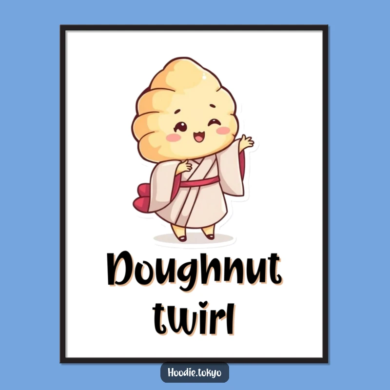 Funny Croissant Kimono Poster - Adorn Walls with Playful Pastry Art