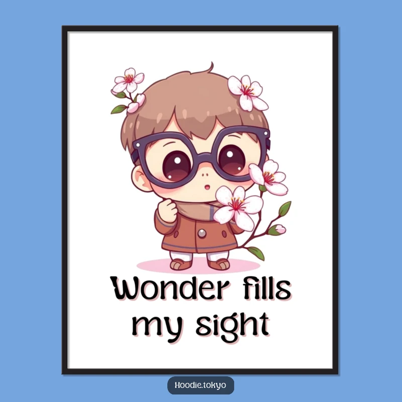 Funny Curious Poster: Wondering Character Art for Inspiring Spaces