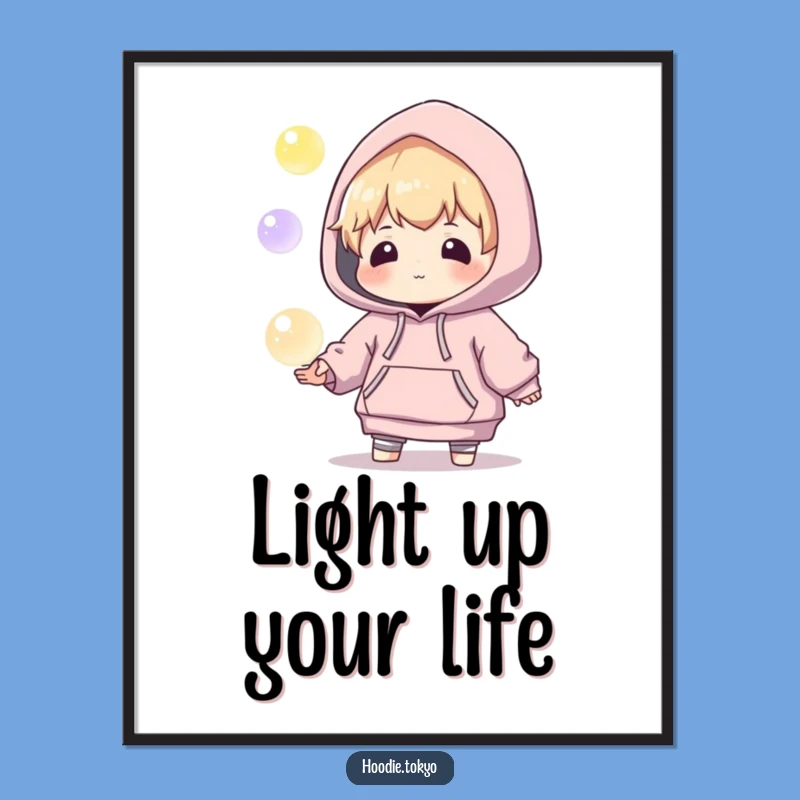 Funny Juggling Orb Poster: Playful Character, Magical Wall Art Gift