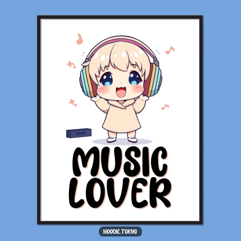 Funny Music Lover Poster: Headphone Harmony, A Perfect Wall Art Funny Gift