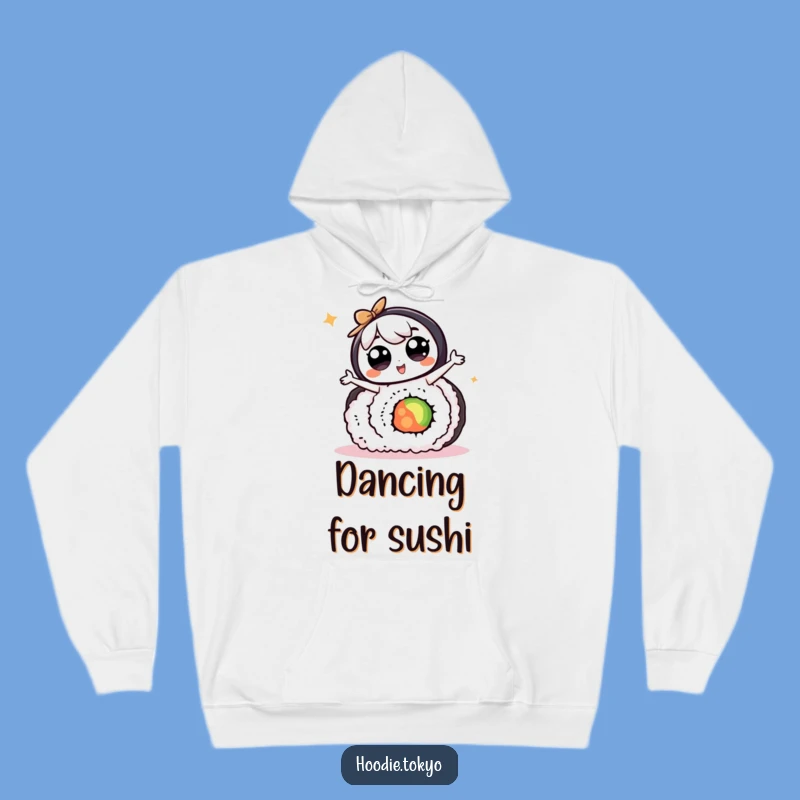 Cozy Funny Kawaii Sushi Dancer Hoodie A Hilarious Gift For WFH Vibes