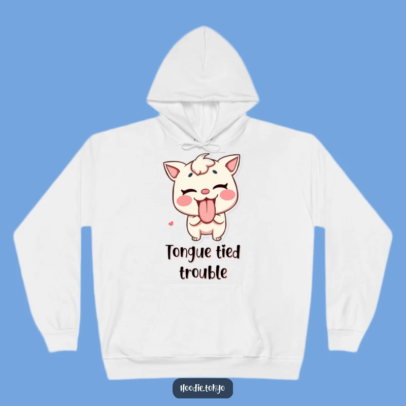 Funny Tongue Out Hoodie: Cozy Mischievous Character Sweatshirt, Playful Humorous Gift