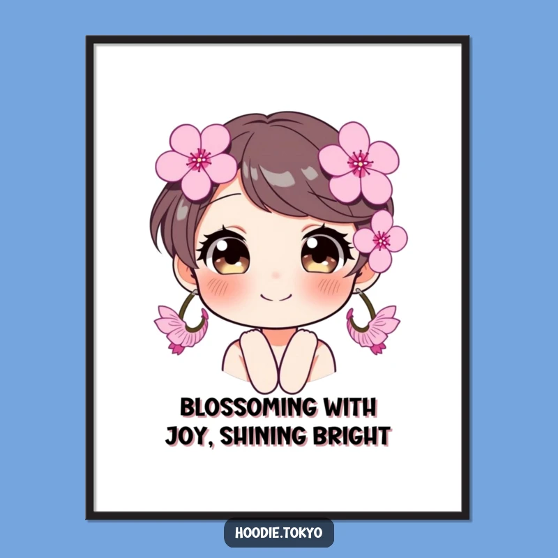 Funny Free Printable Blossom Wall Art: Sparkling Eyes, Quirky Downloadable Decor!