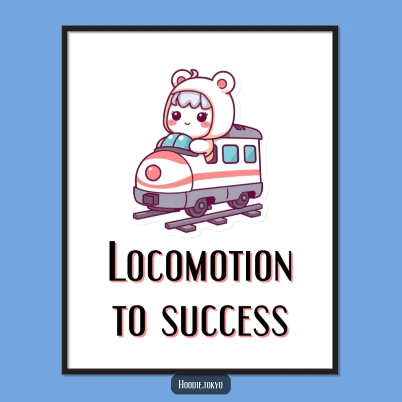 Free Printable Kawaii Bullet Train Wall Art: Funny Downloadable Decor for a Whimsical Space