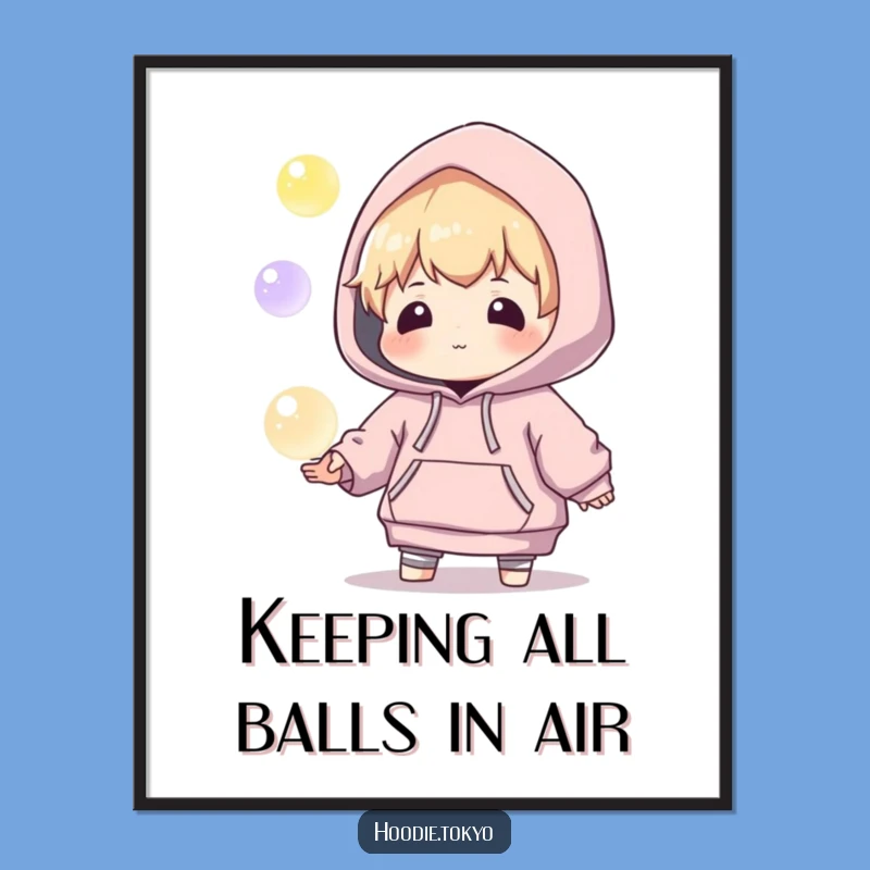 Free Printable Wall Art: Juggling Character Art - Funny Downloadable Decor