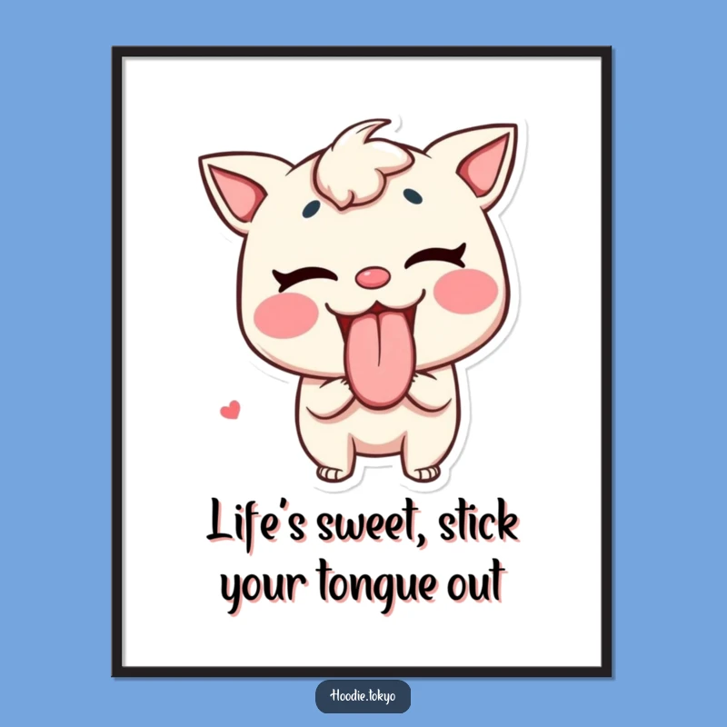 Free Printable Wall Art: Mischievous Tongue Out Humorous Downloadable Art Gift