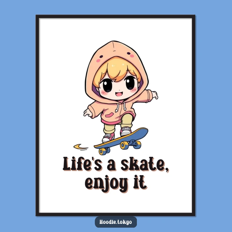 Free Printable Wall Art: Skater Character Art - Funny Downloadable Decor