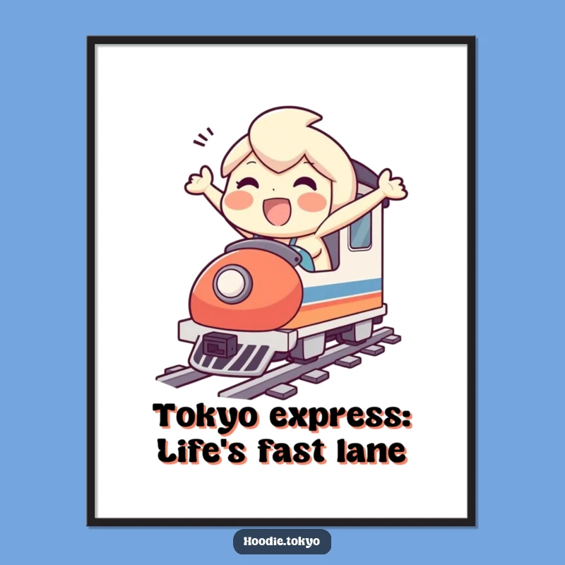 Funny Free Printable Wall Art: Bullet Train Character, Quirky Downloadable Decor for Your Space