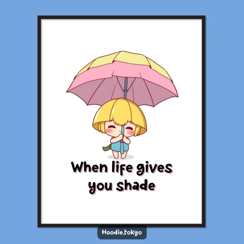 Funny Free Printable Wall Art: Umbrella Hideout, Whimsical Decor