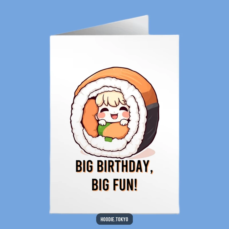 Giggling Free Printable Sushi Birthday Card: Peek-a-Boo Fun, Downloadable Laughs!