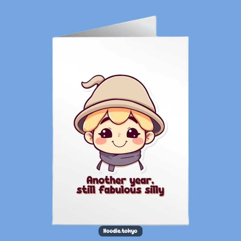 Free Printable Birthday Card: Silly Hat Character Funny Downloadable Gift