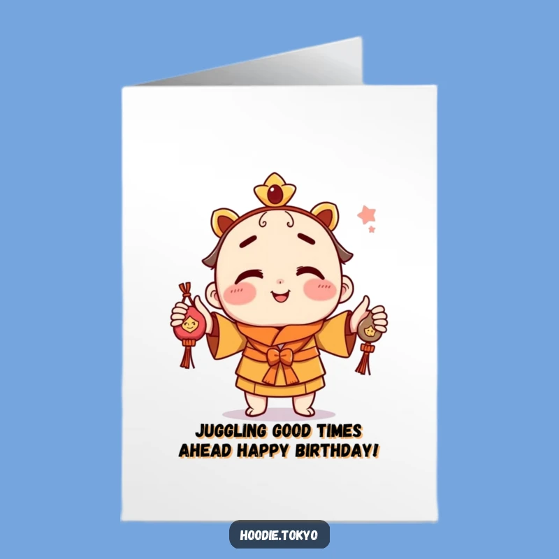 Free Printable Cheeky Juggler Birthday Card: Fun Downloadable Charm for Their Special Day