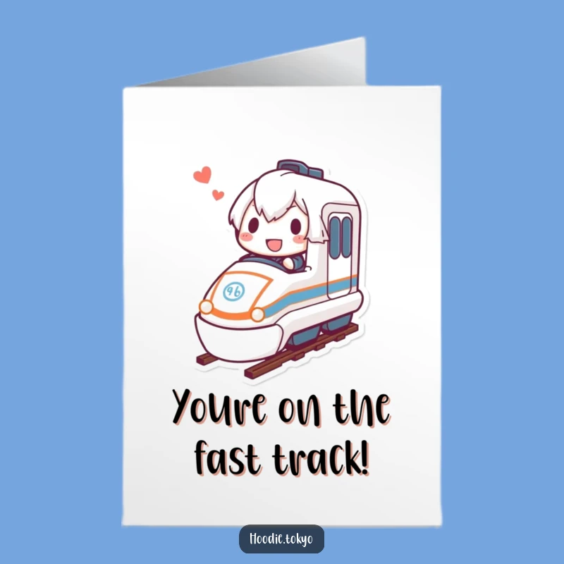 Free Printable Congrats Card: Bullet Train Speed, Funny Downloadable & Exciting