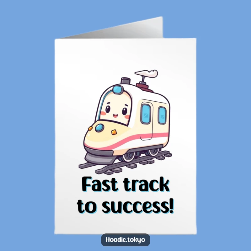 Free Printable Congrats Card: Bullet Train Success, Funny Downloadable Gift
