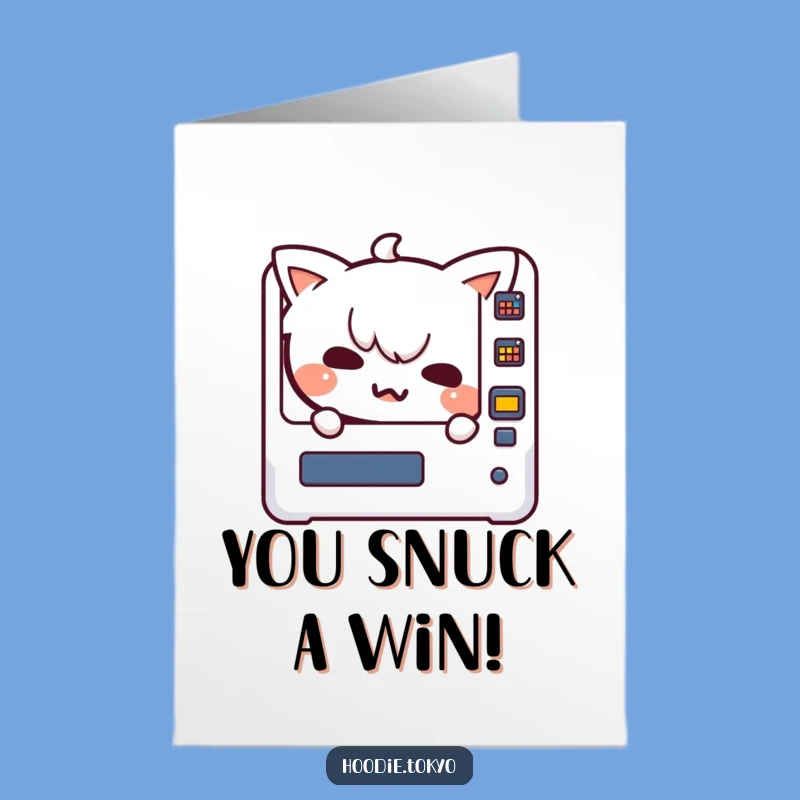 Free Printable Kawaii Congrats Card - Vending Machine Fun Downloadable Gift